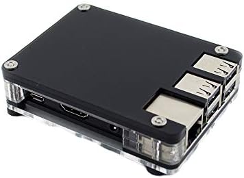 Zebra Unicorn HAT Case for Raspberry Pi 3 B+ and Pimoroni Unicorn HAT HD (Black Ice Smoke)