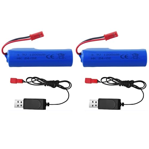 2PCS 3.7V 1200mAh Li-ion Batterie mit USB Ladekabel für HJ819 DE819 Fernbedienung Boot Huina 1337 1338 1516 1517 Fernbedienung Spielzeug Auto