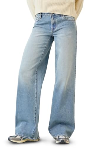 PacSun Women's Casey Low Rise Baggy Jeans Light Blue Tinted