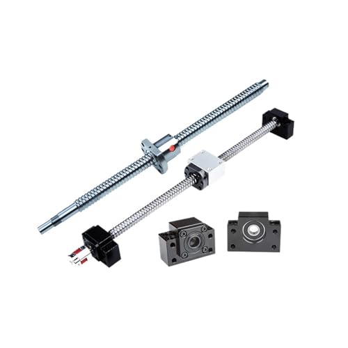 Metal Ball Screw nut CNC Ball Screw 20mm SFU2010 Ball Screw 250mm-900mm with BKBF15 End Machining + Ball Nut SFU2010 + Supporter + Coupling(500mm)