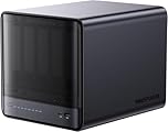MINIS FORUM N5 Pro NAS de Bureau 5 Baies, Ryzen AI 9 HX Pro 370 12C/24T, Compatible ECC, SSD 128Go, 10GbE+5GbE, 3×M.2 NVMe, OCuLink, HDMI 4K/2×USB4, PCIe ×16, MinisCloud OS (sans Disque)