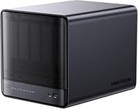 MINIS FORUM N5 Pro 5-Bay Desktop NAS, Ryzen AI 9 HX Pro 370 12C/24T, 96GB DDR5 ECC RAM, 128GB SSD, 10GbE+5GbE, 3X M.2 NVMe, OCuLink, 4K HDMI, 2X USB4, PCIe ×16, MinisCloud OS (ohne Festplatten)