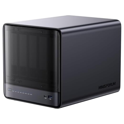 Nas MINISFORUM N5 Pro NAS Desktop 5 Bay, Ryzen AI 9 HX Pro 370 12C/24T, Supporto ECC, SSD 128GB, 10GbE+5GbE, 3×M.2 NVMe, OCuLink, HDMI 4K/2×USB4, PCIe ×16, MinisCloud OS (senza disco)