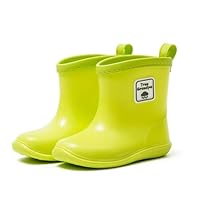 ENEN Rain Boots for Kids Girls and Boy, Rain Boots Toddler 1-9yrs Unisex Children Wellies Waterproof Non-Slip Rubber Gripped Sole for Spring Summer, School, Outdoors (TR5 Apple Green,2)