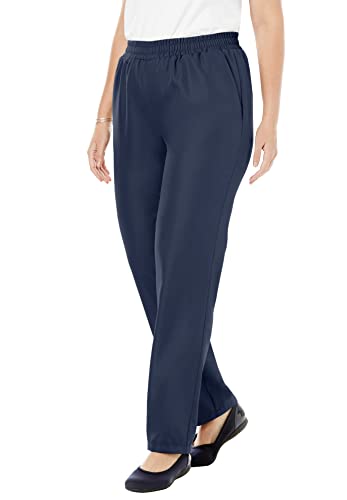 Woman Within Plus Size Petite Womens Plus-Size Woven Pull-On Pants4