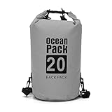 【Impermeable】Dry bag mochila impermeabl sólido sistema de cierre enrollable proporciona un sello hermético seguro. Lo que evita la entrada de agua o líquidos, asegurándose de mantener secos sus objetos de valor en sus actividades al aire libre como paseos en bote y kayak, es fácil de transportar y ofrece espacio.