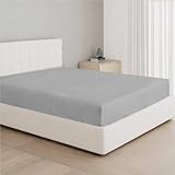 Dreamzie Lenzuola Matrimoniali Maxi Con Angoli Cotone 200x200 cm, 100% Cotone Jersey Elast...