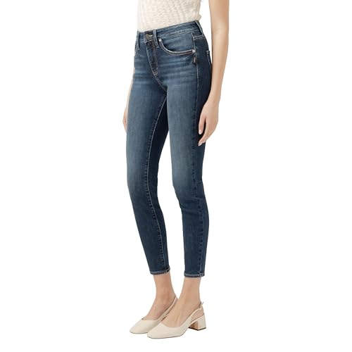 Silver Jeans Co. Women's Avery-Denim High Rise Curvy Fit Skinny Jeans2