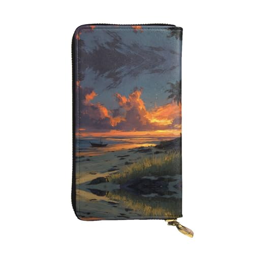 Portefeuille en cuir véritable imprimé pour téléphone portable