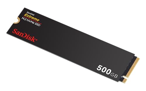 Image of SanDisk Extreme 500GB M.2 NVMe SSD, Internal SSD, PCIe Gen4, up to 5150 MB /s read speeds, M.2 2280, nCache Technologie, 5 Year Warranty