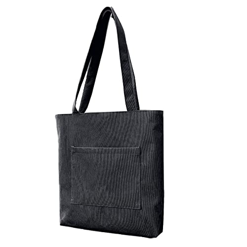 Tote Bag de Tela Lisa, Bolso de Pana para Mujer, 38x38cm para