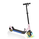 Patinete eléctrico para niños (6-12 años)- hasta 16 km/h, alcance máximo 8 km, rueda delantera de 7 pulgadas con autoiluminación, ruedas traseras sólidas de 6 pulgadas, patinete eléctrico plegable