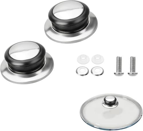 Universal Saucepan and Pot Lids 2 Pack Replacement for Crock Pot and More Bakelite Lid Knobs