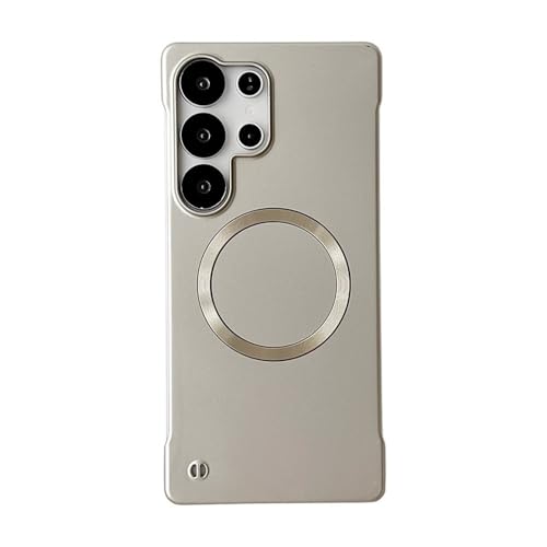 Coque Samsung Galaxy S23 magnétique rigide PC gris uni sans cadre