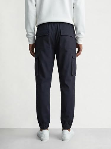 Image of The Indian Garage Co Men Relaxed Fit Mid-Rise Stretchable Cargos