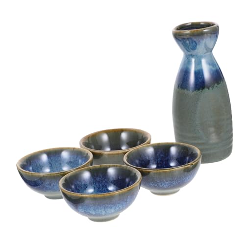 OUNONA 1Set Japanese Ceramic Sake Sake Pot Assorted Color Cups for Home Entertaining and Special Occasions Stylish Design