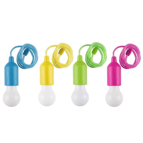 Lámparas LED colgantes portátiles a pilas 4 unidades miniatura 5