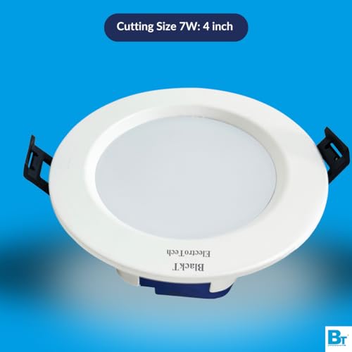 Image of Blackt Electrotech BT44FA Microwave Motion Sensor Auto ON /Off Downlight Conceal /False Ceiling with Adjustable LUX, Timer, Sensitivity, and Colour - DIP Switch Control (7W)