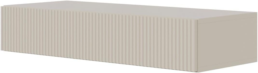 Selsey Mesa Consola con cajón Colgante, Mesa Auxiliar de 90 cm, Mesa de Entrada, Consola, tocador Veldio Gris Beige
