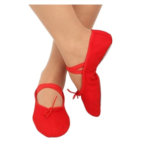 Ballet Shoes Girls Kids Dance Shoes Slippers Ballerina Practice Shoe for Ballet 5 Color Ballet Dancer Black Size 22-44 for Girls Toddler Ballet Slippers(Red,Size 39)