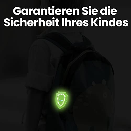 ZLCBBD Blinklicht Schulranzen USB Aufladbar Kinder LED Sicherheitslicht Anhänger für Wandern Laufen Joggen Haustier Rucksack leuchtanhänger