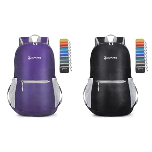 Morrales de senderismo ZOMAKE ultra ligeros 20L morado miniatura 1