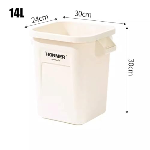 Caneca de basura blanca con tapa capacidad 24L miniatura 2