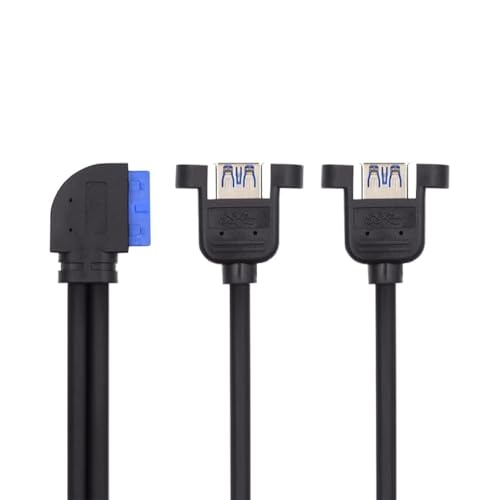 Amazon.co.jp: CY USB3.0 ケーブル 左角度 19/20ピン ヘッダー - USB