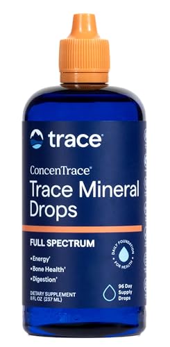 Trace Minerals ConcenTrace Trace Mineral Drops | All-Natural Liquid Minerals | Replenishes Electrolytes & Supports Hydration, Energy, Mood, Muscles, Digestion, & Restful Sleep | 8 fl oz (96 servings)