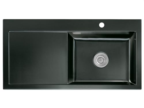 Preisvergleich Produktbild Systemceram Mera 100 SL Nero Keramikspüle Handbetätigung