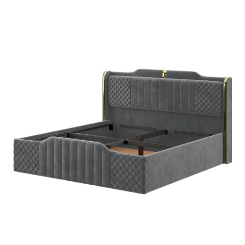 Image of Wakefit Velura King Size Storage Upholstered Bed