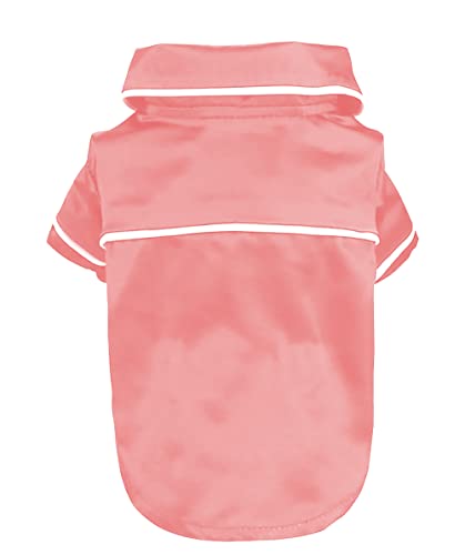 Hozz Dog Pajamas Clothes Small Dog Shirts Soft For Puppy Dogs Silk Shirt Clothing Pet Clothes Dogs Costumes Pink S #TOP4
