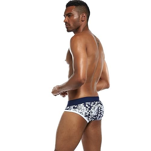 Men's Underwear Briefs Mens Cotton Briefs Underwear Breathable Sexy Hot Leaf Printed Low Rise Men's Panties Sport3