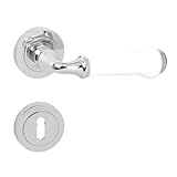 domino LUDWIK-R Poignée de porte avec rosaces carrées BB pour porte de chambre, de bureau,...