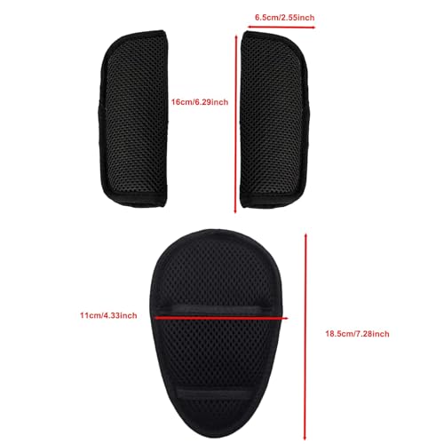 Image of 3 Pack Car Seat Strap Covers,Car Seatbelt Crotch Cushion, Car Seat Belt Kit,Universal Seat Belt Strap Covers