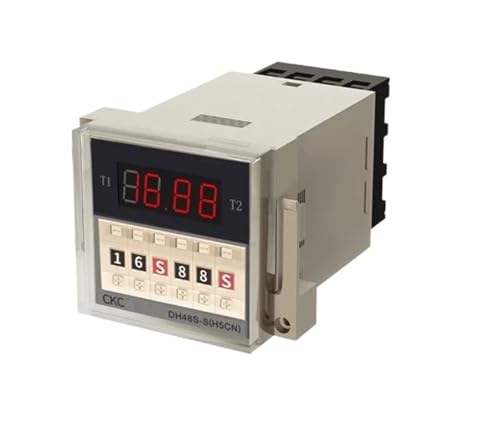 Relais temporisé numérique DH48S-S avec double affichage LED et cycles réglables