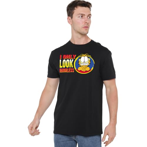T-shirt mixte Garfield noir parfait pour un style urbain décontracté