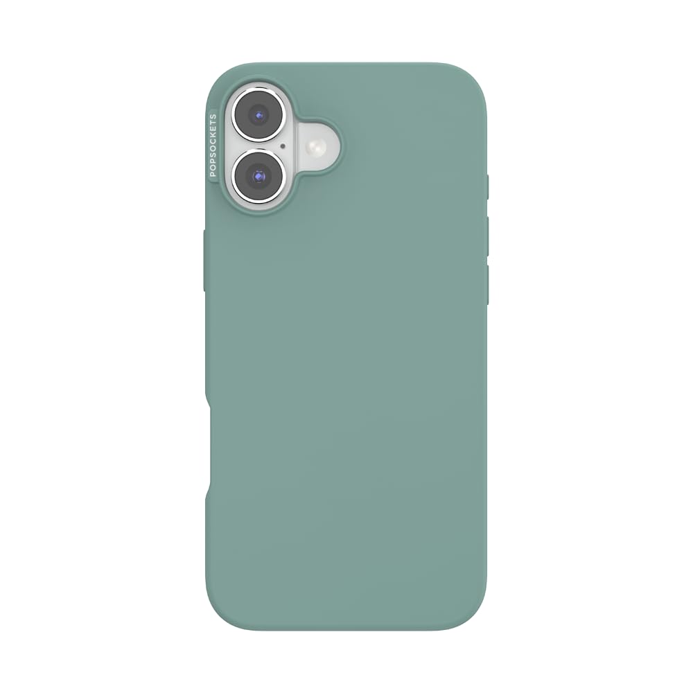 PopSockets iPhone 16 Plus Case Compatible with MagSafe, Phone Case for iPhone 16 Plus, Wireless Charging Compatible, Case Only - Turquoise
