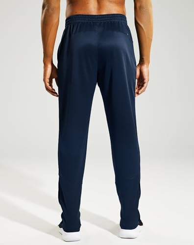 Image of MIER Mens Ankle Zip Sweatpants, Soccer Warm-up Track Pants with Pockets