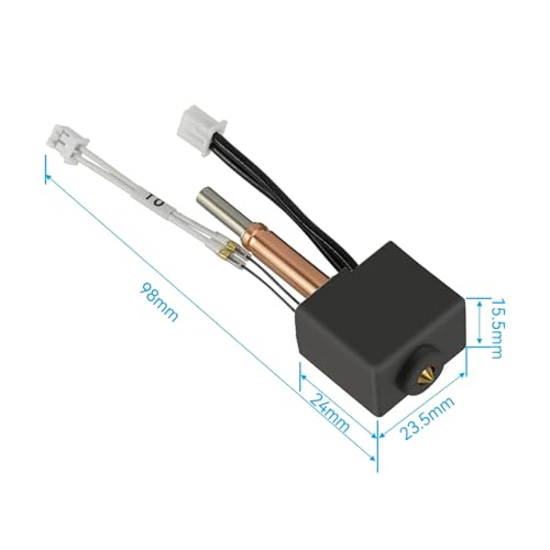 Image of Kobra 3 V2 /Kobra 3 Hotend, Extruder Print Head Kit Heater Block Heating Tube Thermistor with 2PC Extra 0.4mm Hardened Steel Nozzle for Anycubic Kobra 3 3D Printer