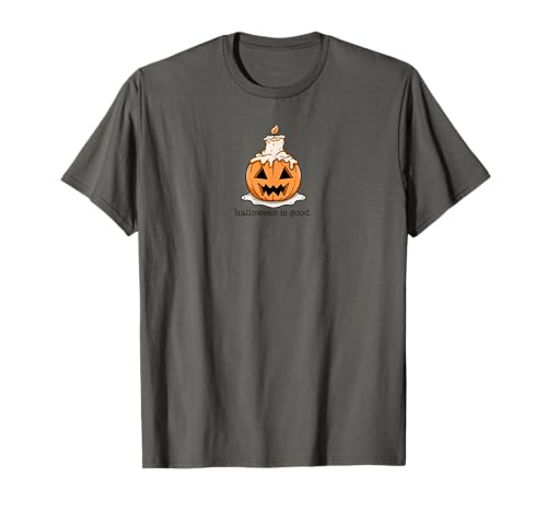 Halloween is Good and Life Gruselige Kürbiskerze Halloween T-Shirt