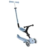 Globber GO•UP Active Eco – Patinete escalable de 3 Ruedas con Asiento, para niños de 15 Meses a 6 años, Azul Cielo