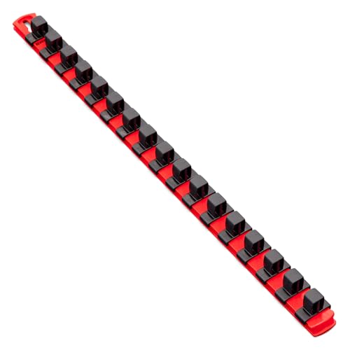 Ernst Manufacturing 8321 18-Inch Socket Organizer with 17 1/2-Inch Dura-Pro HD Clips, Red Ernst Manufacturing 8321 18-Inch Socket Organizer with 17 1/2-Inch Dura-Pro HD Clips, Red