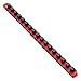 Ernst Manufacturing 8321-Red-1/2 18-Inch Socket Organizer and 15-1/2-Inch Dura-Pro HD Clips, Red