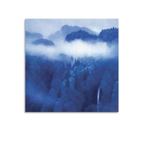 東山魁夷「月篁」風景画有名画家、版画家、作家アール・デコ・ポスター ホーム装飾 アートパネル プリント キャンバス 壁アート 現代壁掛け 絵画 版画 芸術作品 インテリア28x28inch(70x70cm)