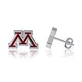 Dayna Designs University of Minnesota Post Earrings - Enamel, Golden Gophers M Logo - Sterling...