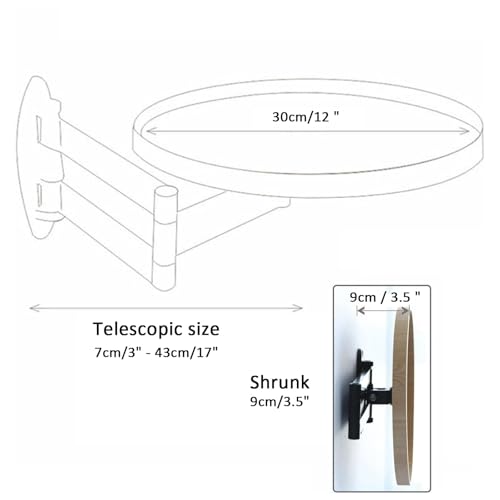 Table basse pliable murale ronde avec plateau rabattable gain de place - 2