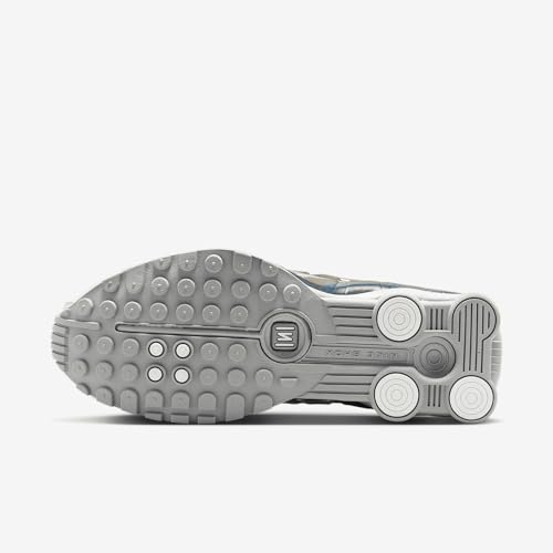 Nike Shox R4 Women's Shoes (IB7703-100, Summit White/Hydrangeas/Metallic Silver/Summit White)2