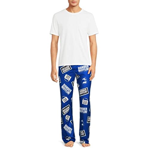 Bioworld Men's Dunder Mifflin Pajama Pant- The Office Dunder Mifflin Merchandise Loungewear with Collectible Tin3