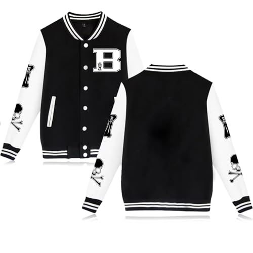 ACEFAST INC Men's Varsity Baseball Jacket Letterman Bomber Jacket Fashion Casual Streetwear Letter Print Jacket